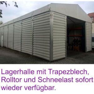 Lagerhalle mit Trapezblech 7,5 m x 20,0 m
