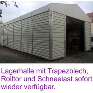 Lagerhalle mit Trapezblech 7,5 m x 20,0 m