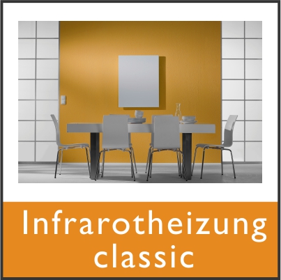 Eine Infrarotheizung classic kann überall unauffällig integriert werden.