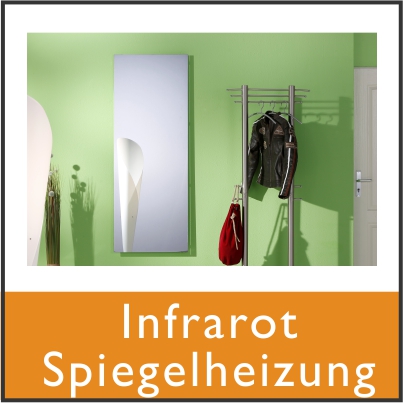 Die Infrarot Spiegelheizung von nuck ist Heizung und Spiegel in einem.